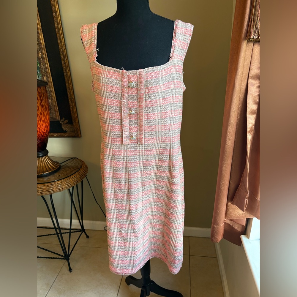 Misook Coral Tweed Dress